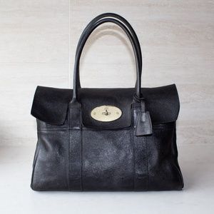 Mulberry Bayswater Shoulder Bag Tote Black Leather